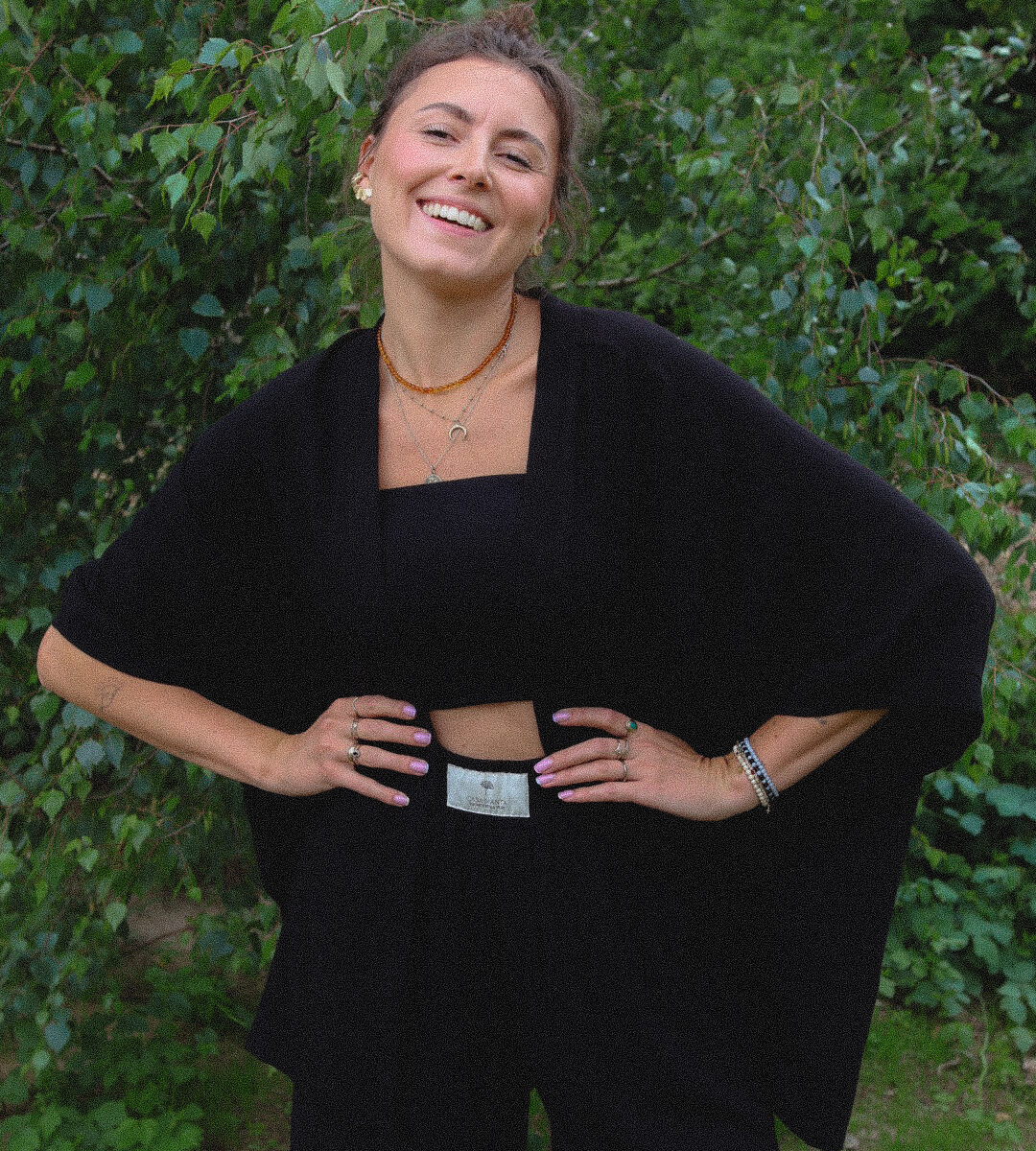 Góra od Kimono Ginkgo Black