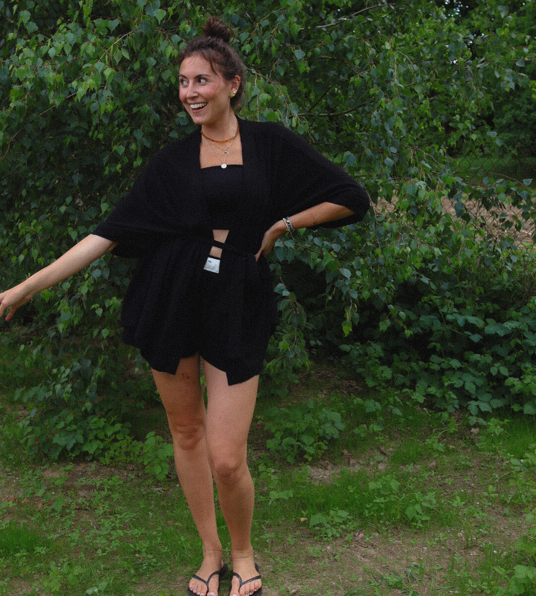 Góra od Kimono Ginkgo Black